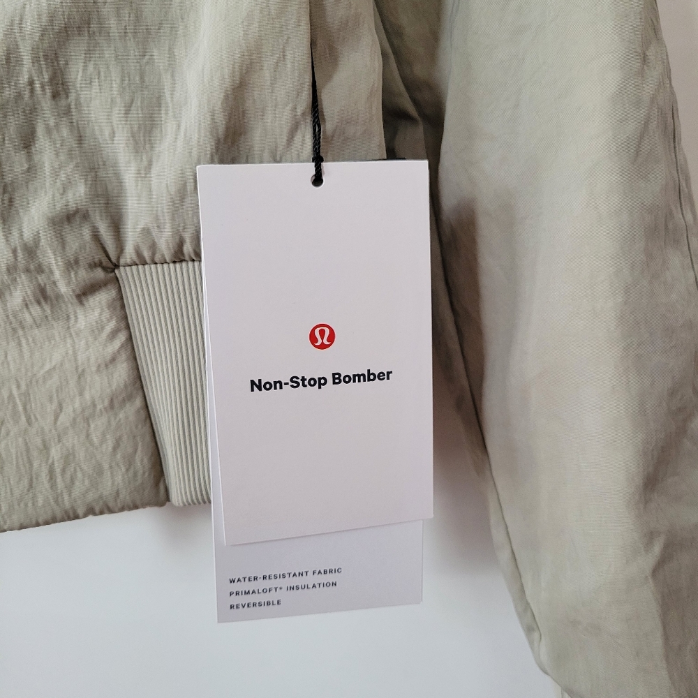 NWT Lululemon Nonstop Bomber 4 Reversible Raw Linen Puffer - Picture 10 of 14